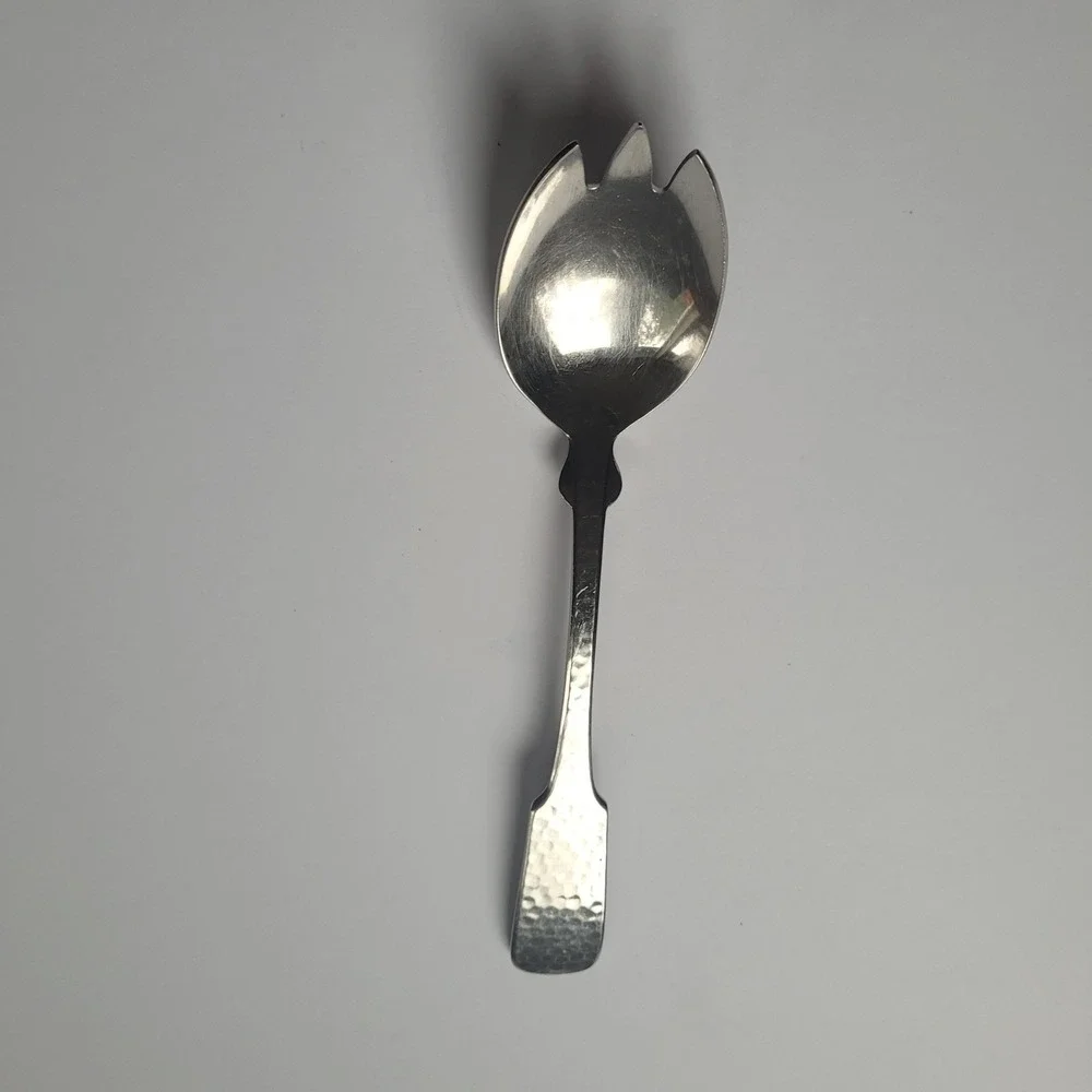 Towle 18-8 Stainless‎ Hammered Salad Fork Serving Spork